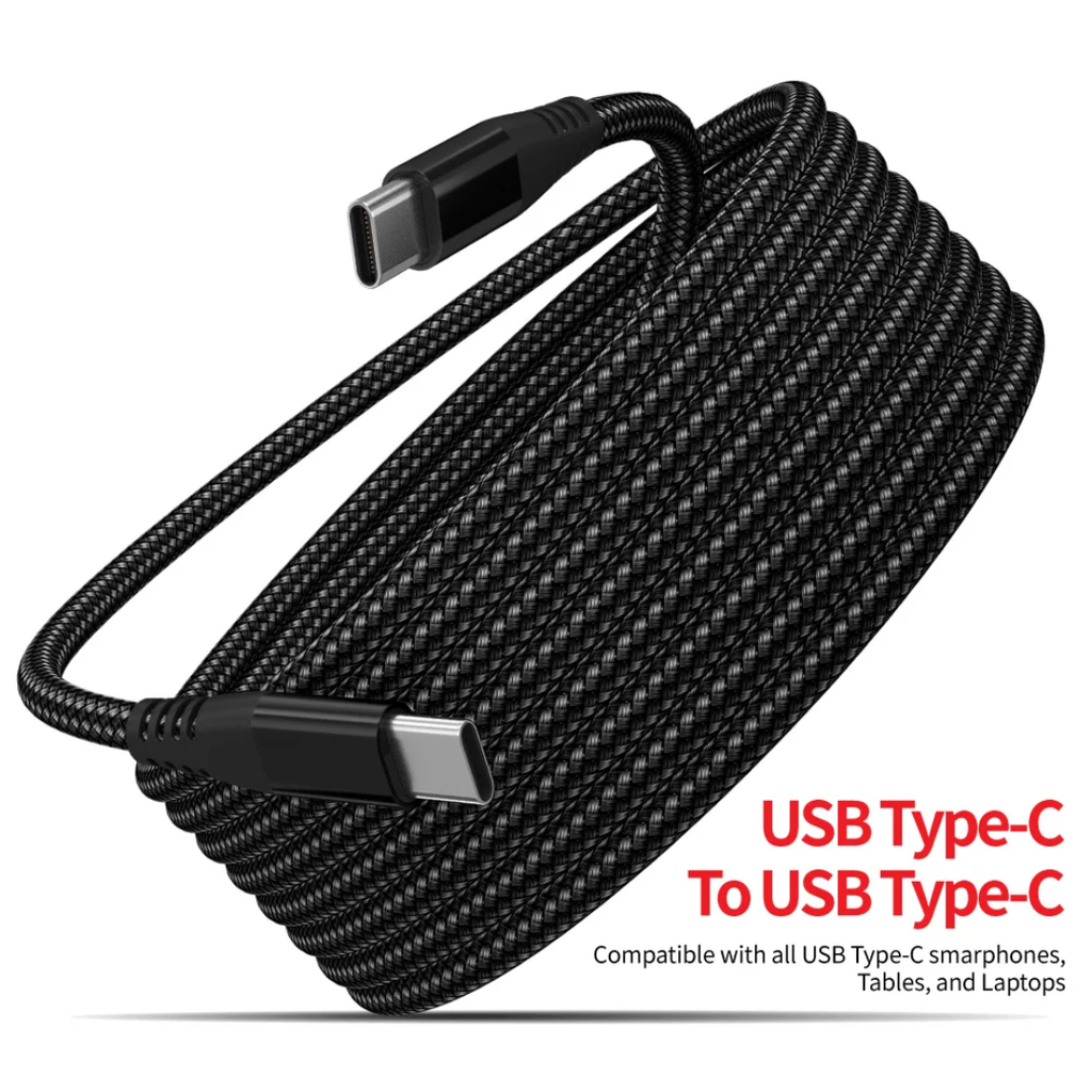 2M USB-C to USB-C Fast Charging & Data Transfer Cable – Durable Braided Design