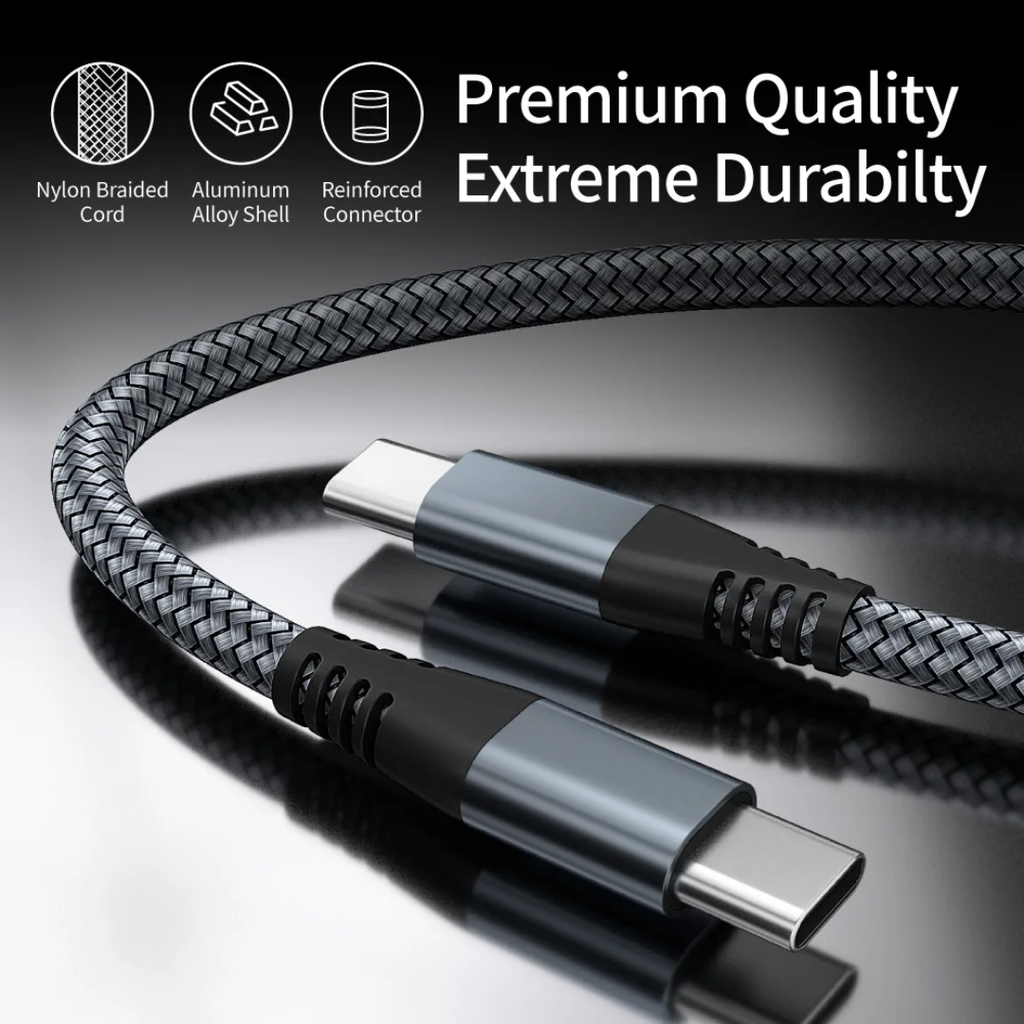 2M USB-C to USB-C Fast Charging & Data Transfer Cable – Durable Braided Design